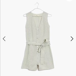 BRAND NEW Madewell Striped Sleeveless Romper